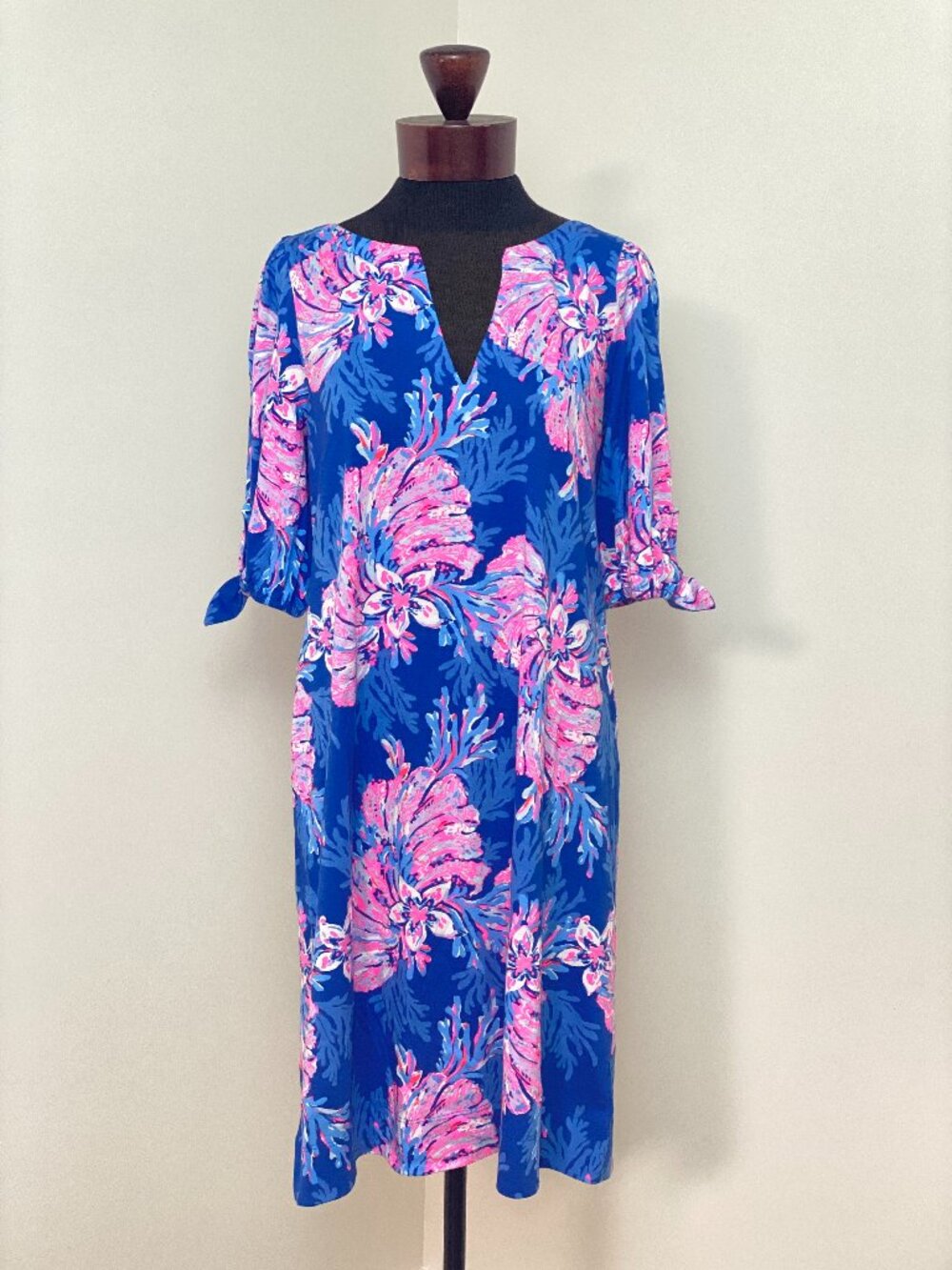 Lilly Pulitzer Easley T-Shirt Dress Multi For The Fans Royal Blue M